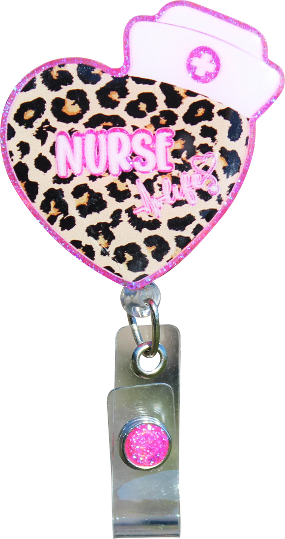 Glitterific Badge Reel- Nurse Life