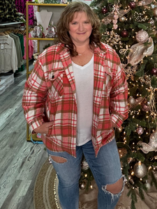 Debbie Plaid Shirt Jacket